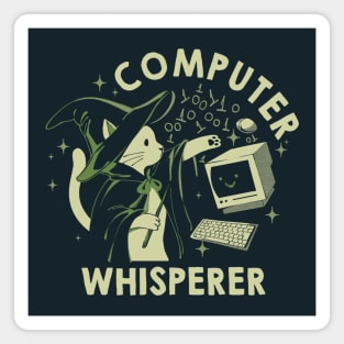 Computer Whisperer Funny Cat by Tobe Fonseca Magnet